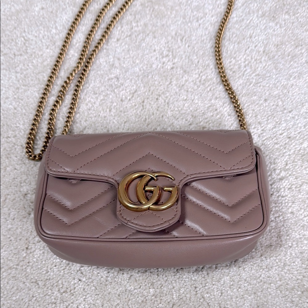 Mini crossover Gucci Pinky Beige Leather Bag